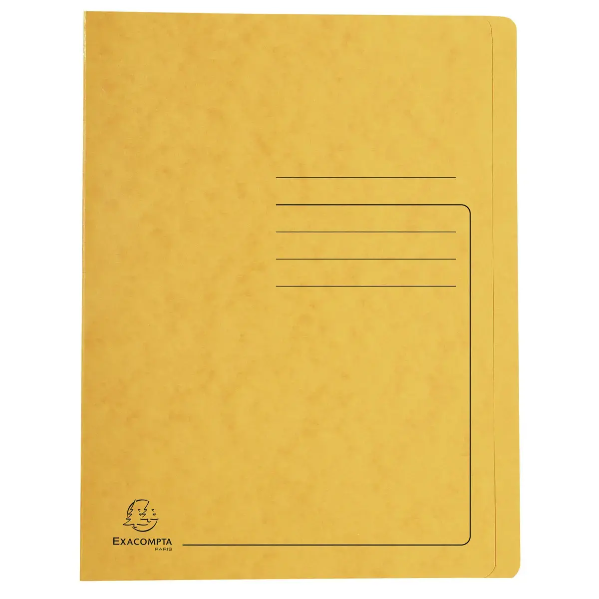Chemise a lamelles C.L 355 g A4 jaune - Exacompta photo du produit