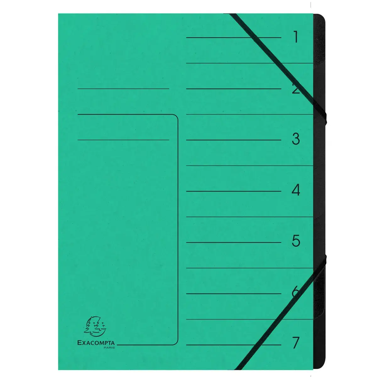 Trieur agrafe int. noir 7 comp. vert photo du produit