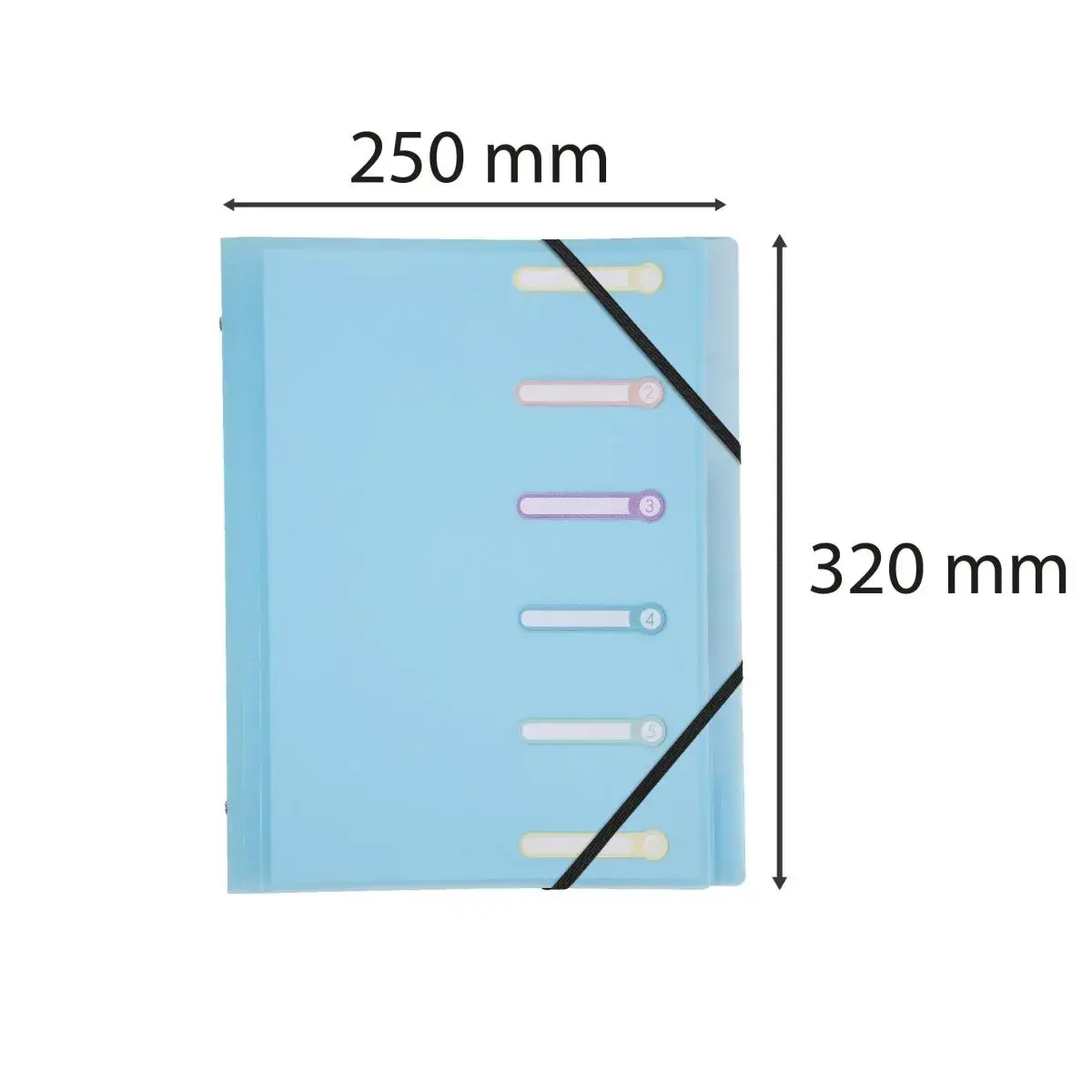 Trieur PP 6 compartiments Chrom.Pastel photo du produit