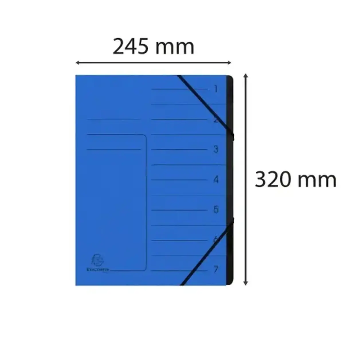 Trieur agrafe int. noir 7 comp. bleu photo du produit