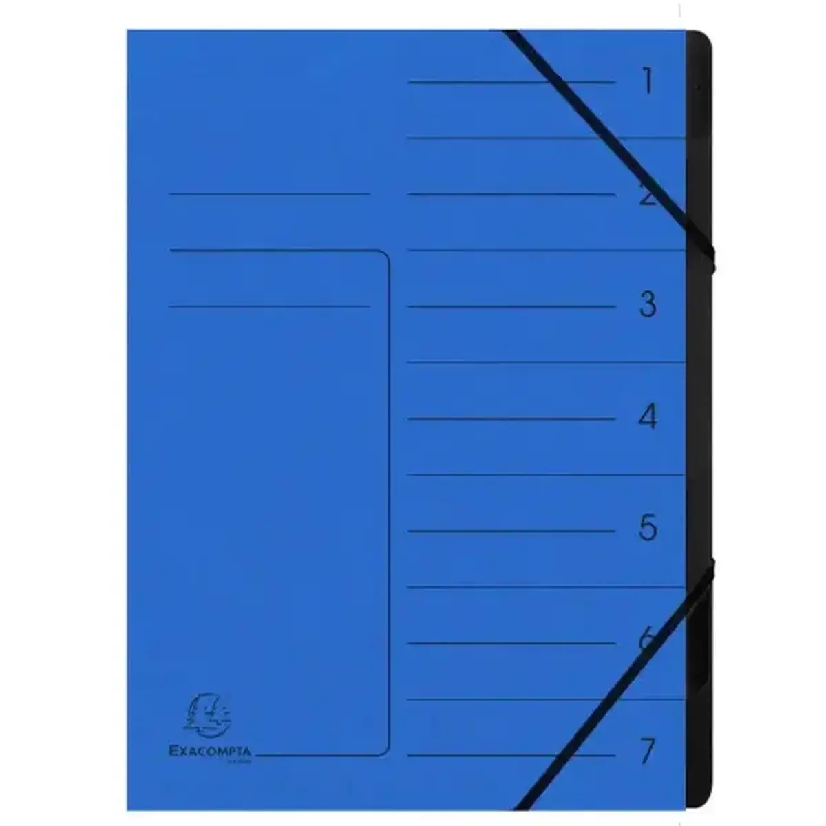 Trieur agrafe int. noir 7 comp. bleu photo du produit