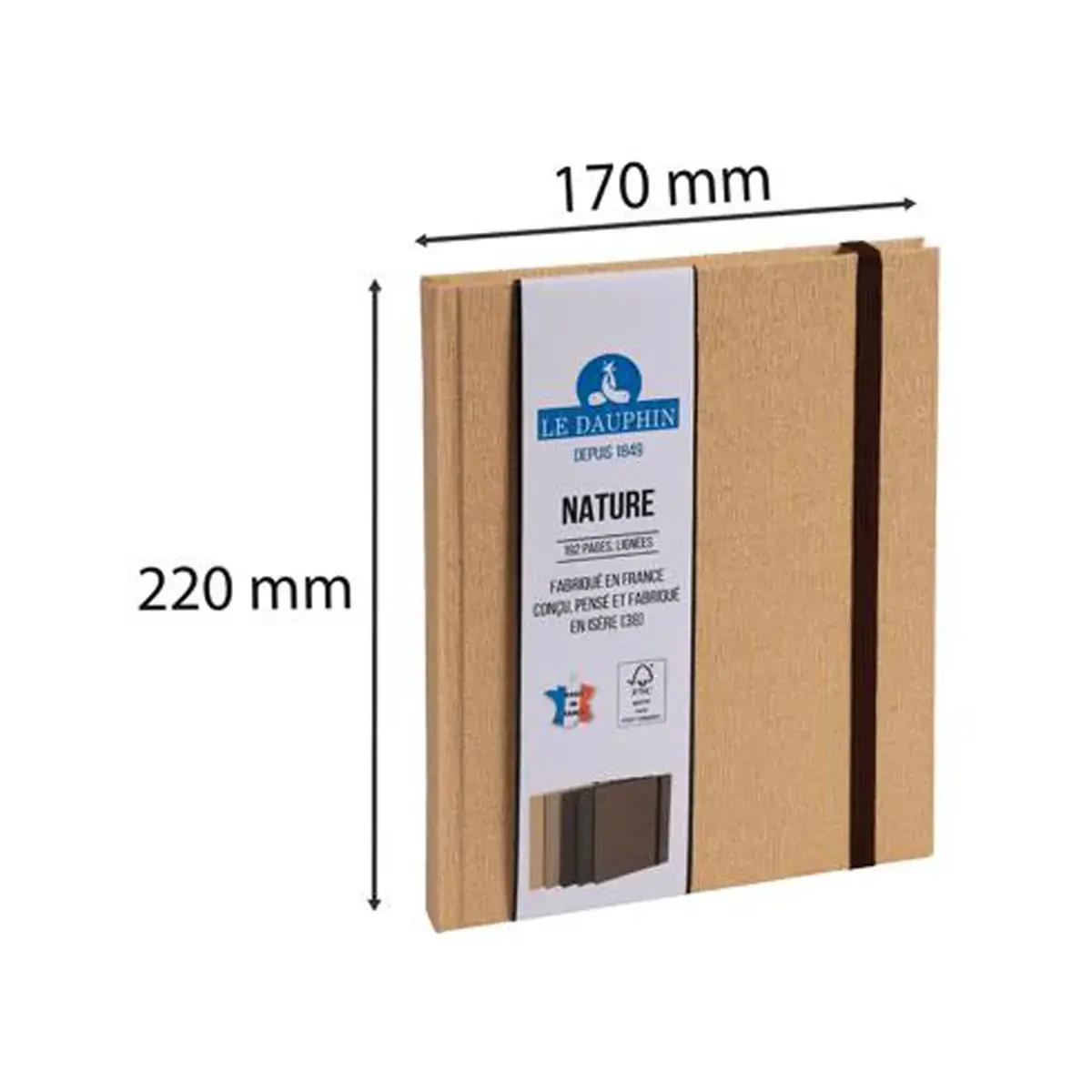 REG NATURE 220x170. 192P LIGNE BEIGE FSC® photo du produit