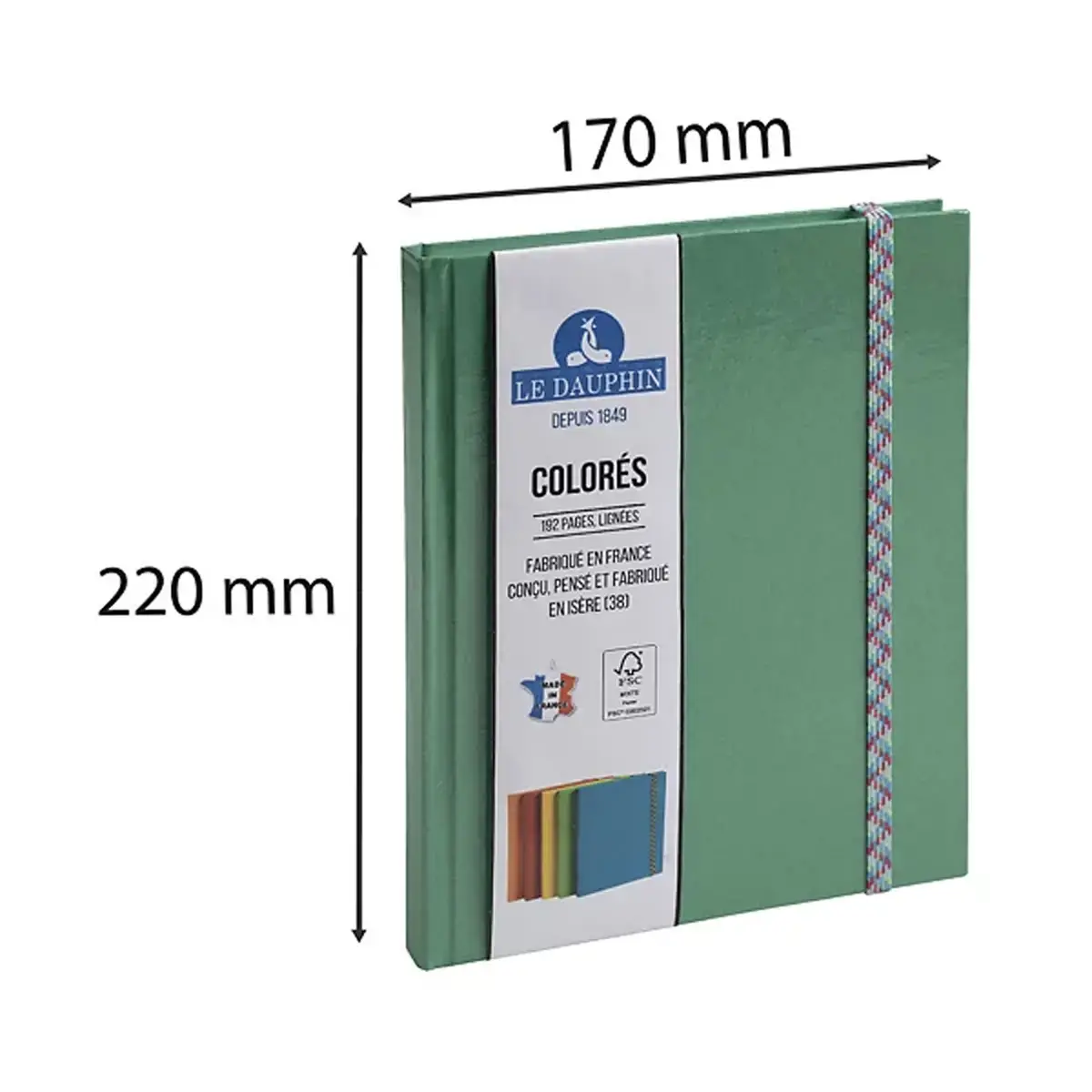 REG IDERAMA 220x170 192P LIGNE VERT FSC® photo du produit