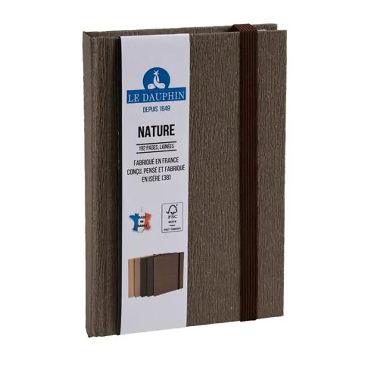 Carnet Nature lign&eacute; - 17 x 11 cm - 192 pages - Gris - FSC&reg; - Exacompta photo du produit