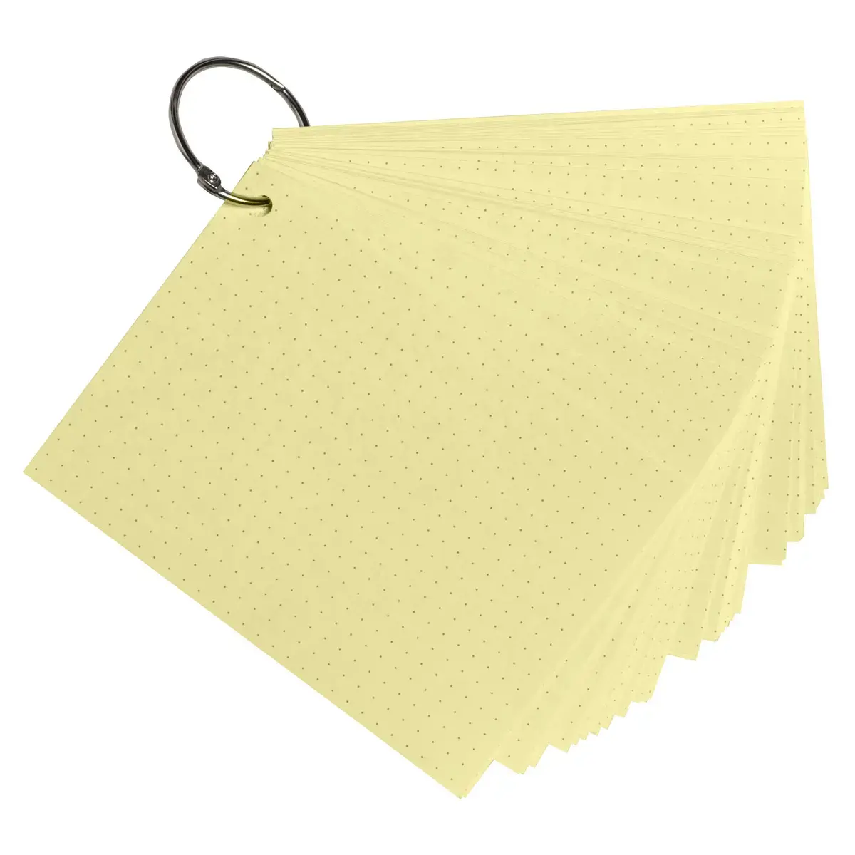 Flashcards bristol A6 dots Jaune - Exacompt photo du produit