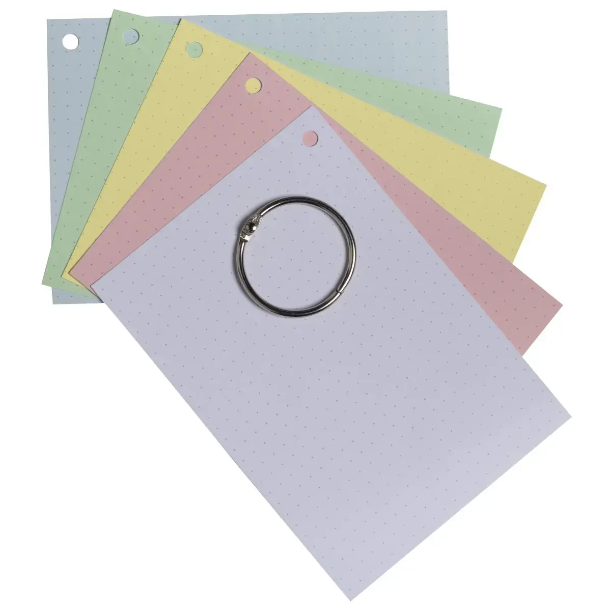 50 flashcards bristol A6 dots rose photo du produit