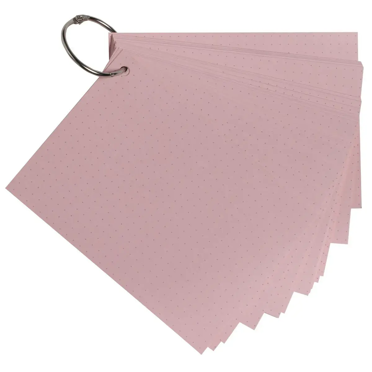 50 flashcards bristol A6 dots rose photo du produit