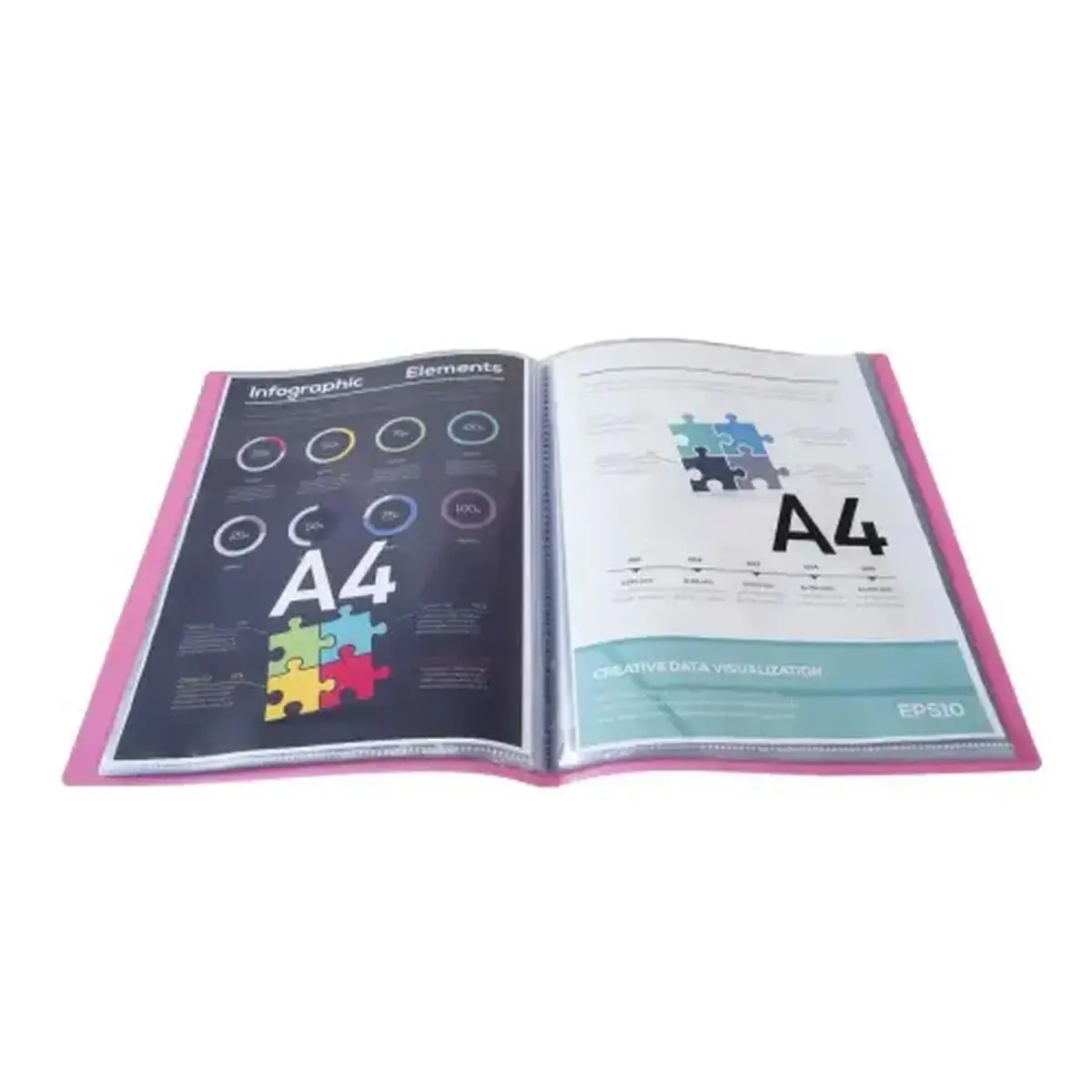 Porte-vues OPAK PP5/10e A4 60 vues rose photo du produit