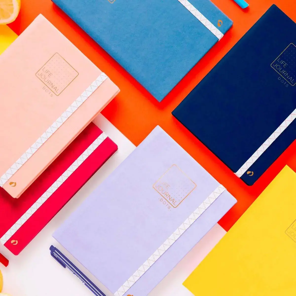 CARNET 21 dots Life Journal prune El photo du produit