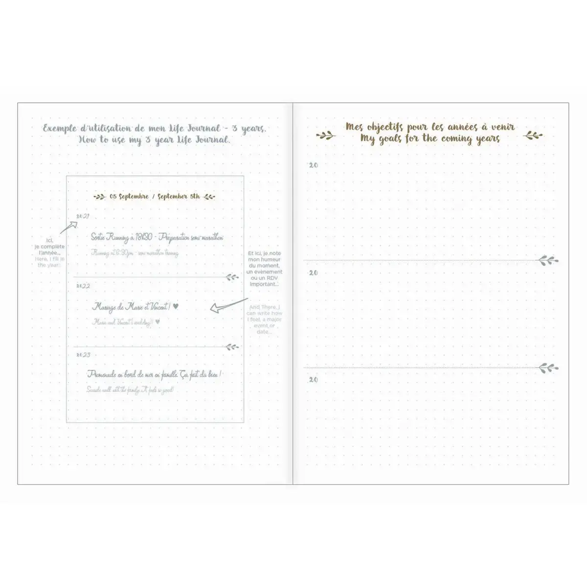 CARNET 21 3YEAR ML Life Journal terra El photo du produit