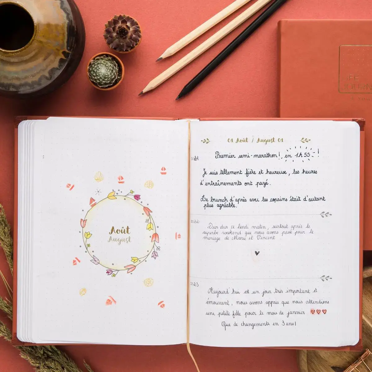CARNET 21 3YEAR ML Life Journal terra El photo du produit