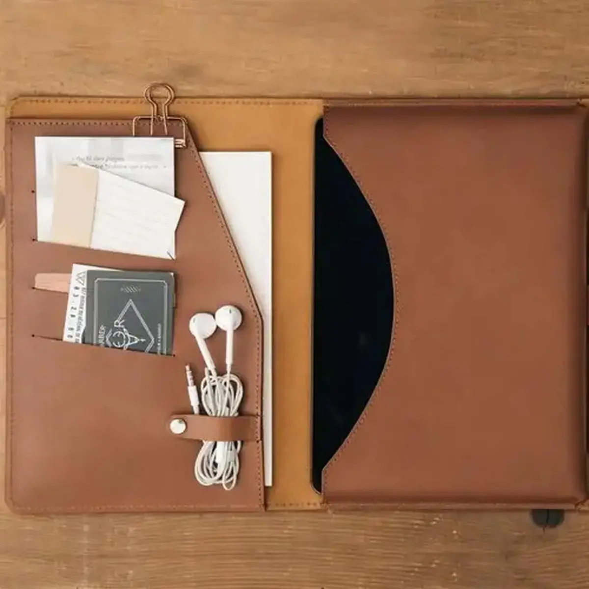 BESACE ORDINATEUR RANGERS havane photo du produit