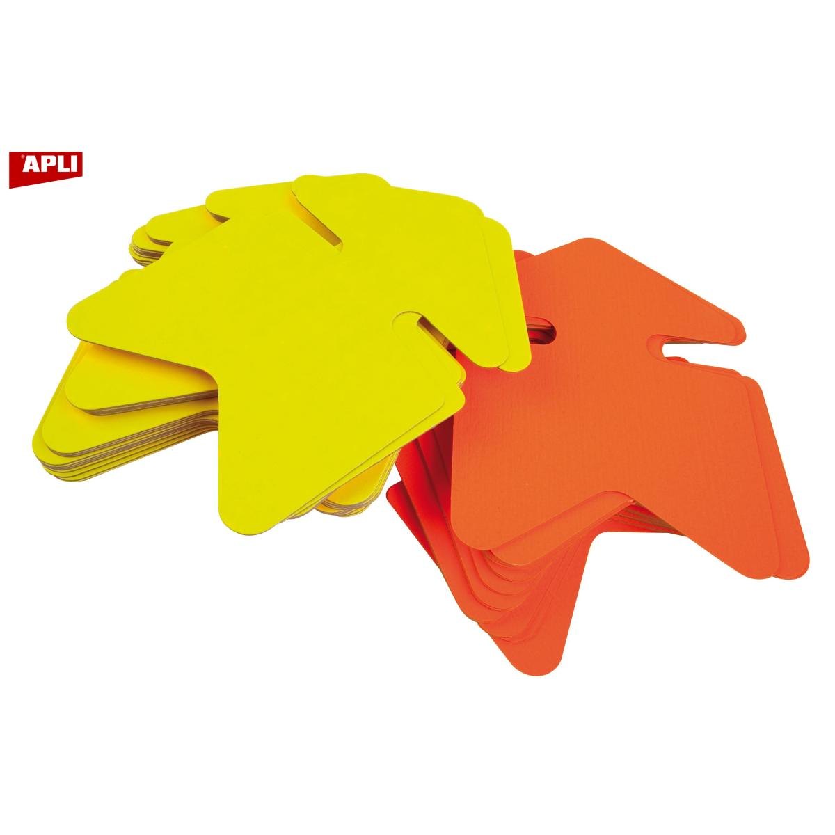 Paquet de 50 flèches fluo 6 x 9 cm 780 g/m² - Jaune/orange - Apli photo du produit