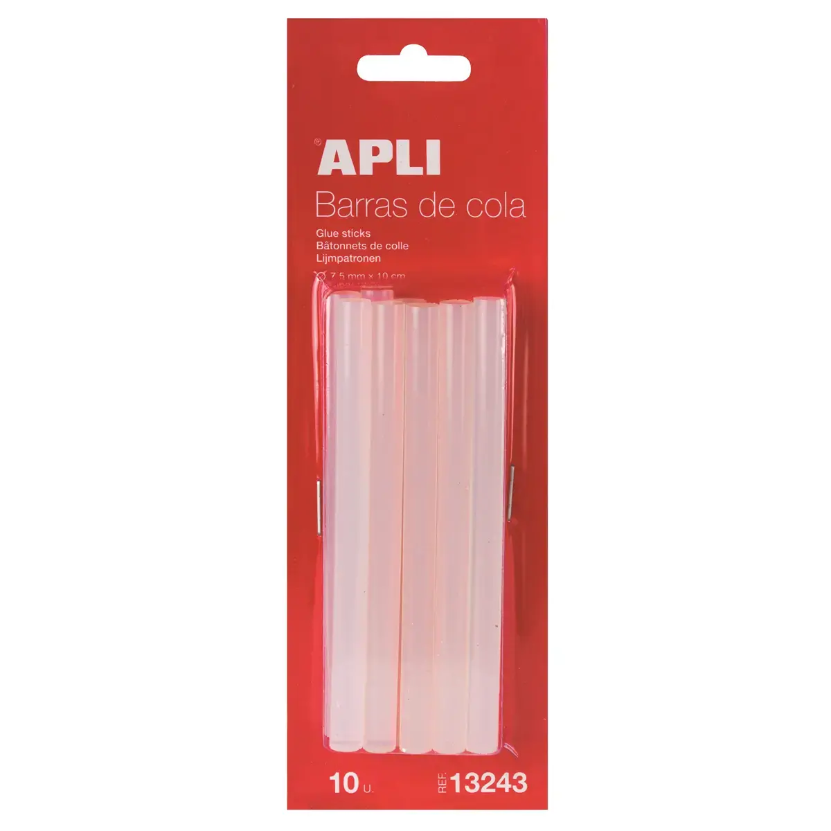 10 Recharges pistolet &agrave; colle - &Oslash;7,5 mm x 10 cm - APLI photo du produit