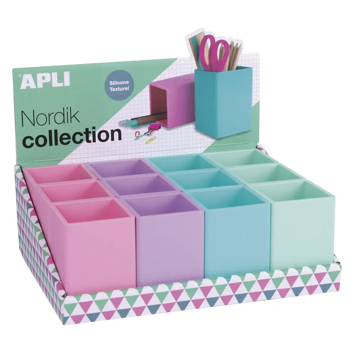 Pot à crayons nordik coul ass photo du produit