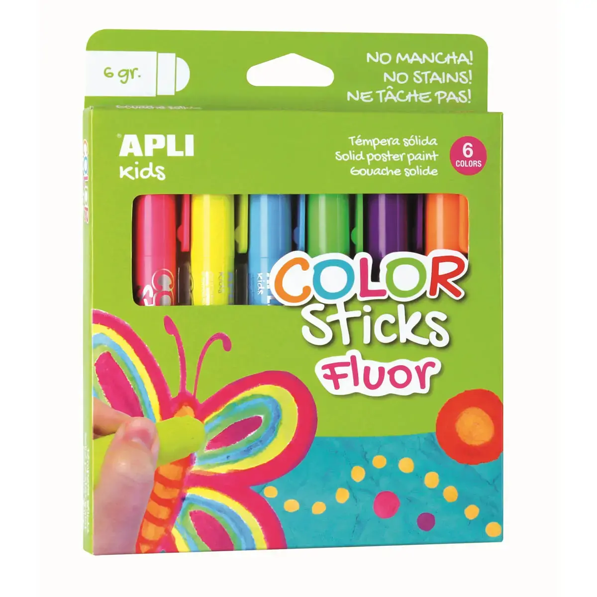 POCH 6 TUB. GOUACHE SOLIDE 6G COUL FLUO photo du produit