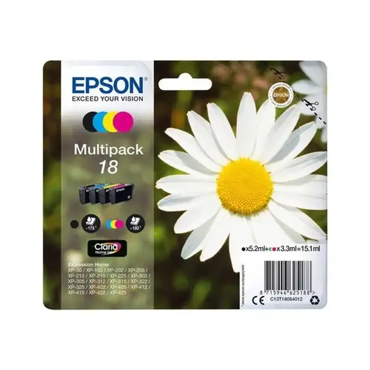 Epson m-pack 4-col 18 CLARIA home ink photo du produit