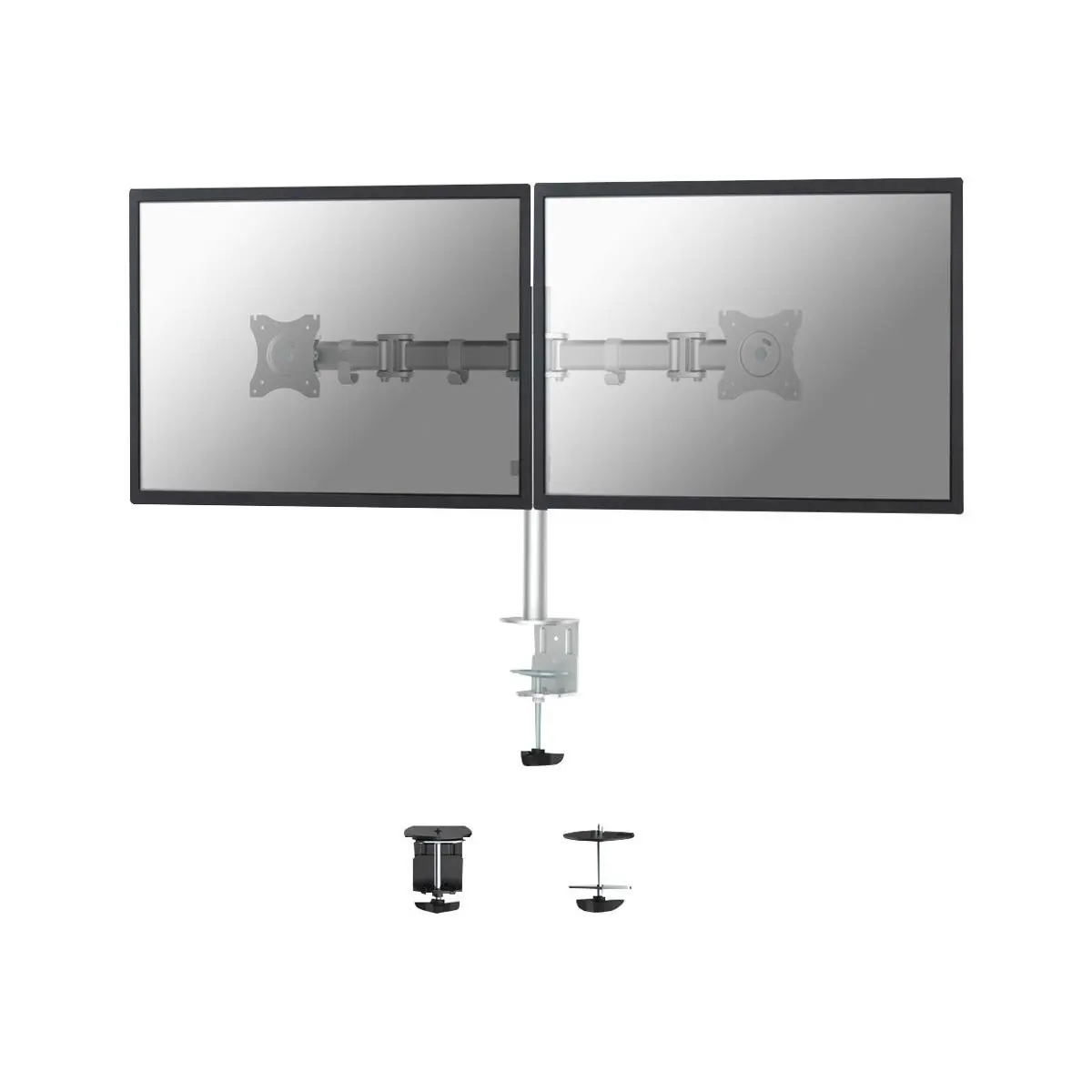 NEWSTAR Flat Desk Mount 2 screens Silver photo du produit