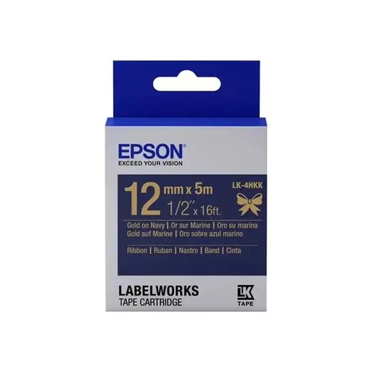 EPSON Ruban LK-4HKK - Satin - Or/Bleu photo du produit