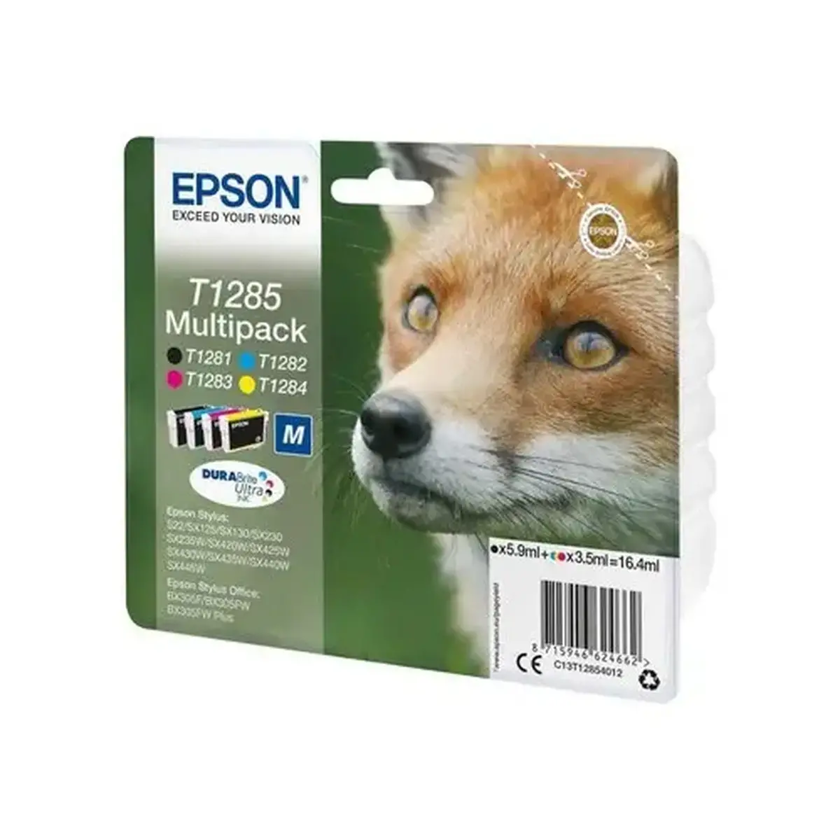 Pack de 4 cartouches d'encre T1285 DURABrite - Noir / Cyan / Magenta / Jaune - Epson photo du produit