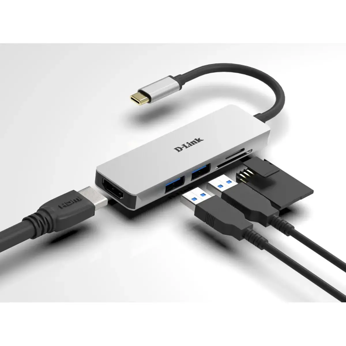 D-LINK USB-C 5-in-1 HDMI SD /microSD photo du produit