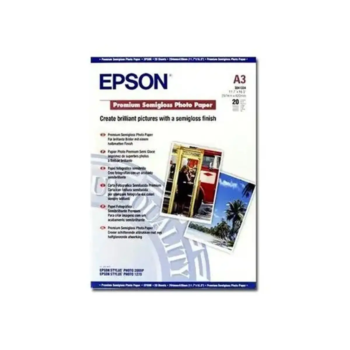 EPSON PAPIER PHOTO PREMIUM SEMI photo du produit