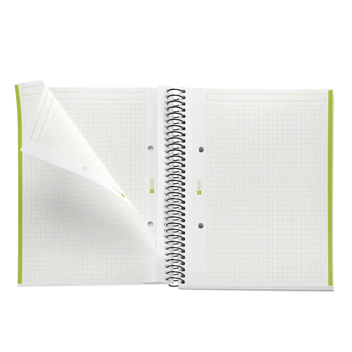 Notebook Be Eco Recyclé A5 Quadri. 5x5mm 80feuil. Olive photo du produit