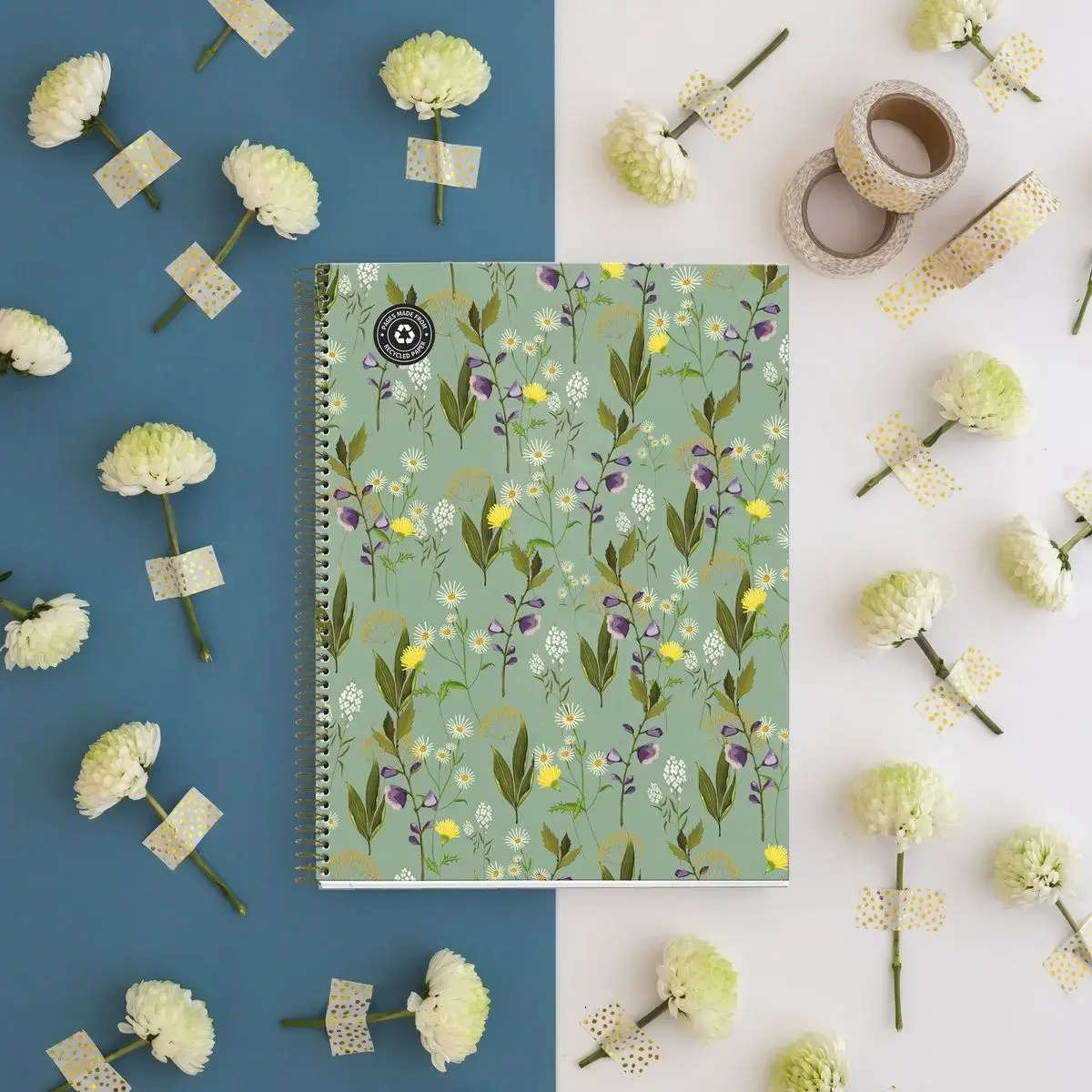 Notebook Lifestyle Rigide A4 Ligné 7mm 120feuil. 4coul. Green photo du produit