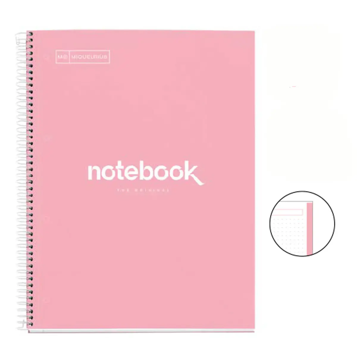 Notebook Emotions Rigide A5 Pointillé 80feuil. Rose photo du produit