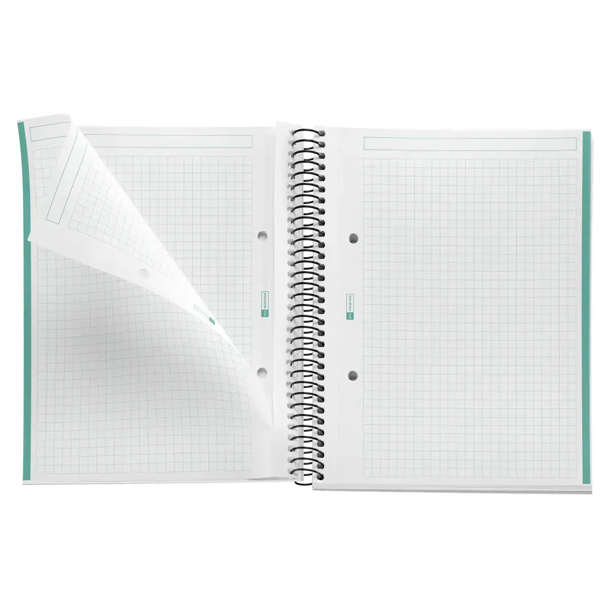 Notebook The Original Rigide A5 Quadri. 5x5mm 80feuil. Aqua photo du produit