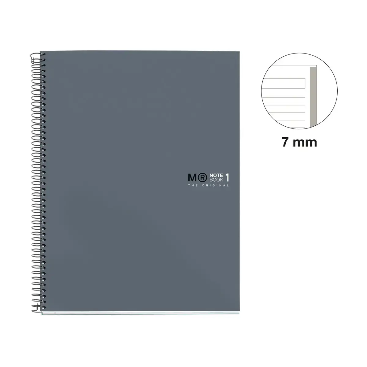 Notebook The Original Rigide A4 Lign&eacute; 80 feuilles Grafit - Miquel Rius photo du produit