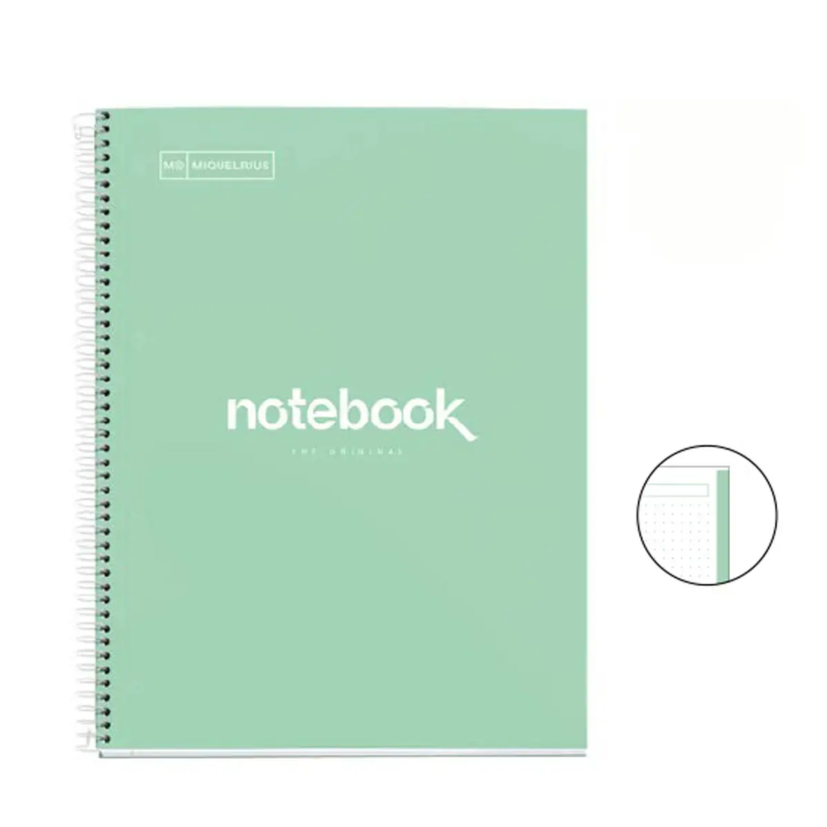 Notebook Emotions Rigide A5 Pointillé 80 feuilles Menthe - Miquel Rius photo du produit