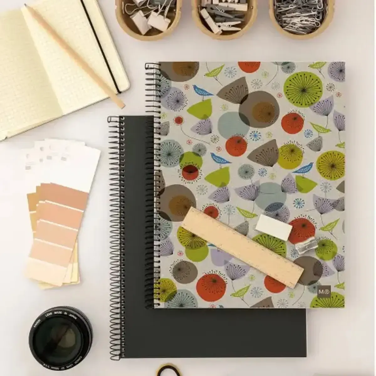 Cahier spirales papier recyclé - A4 - Ligné 7mm - 120 feuilles photo du produit