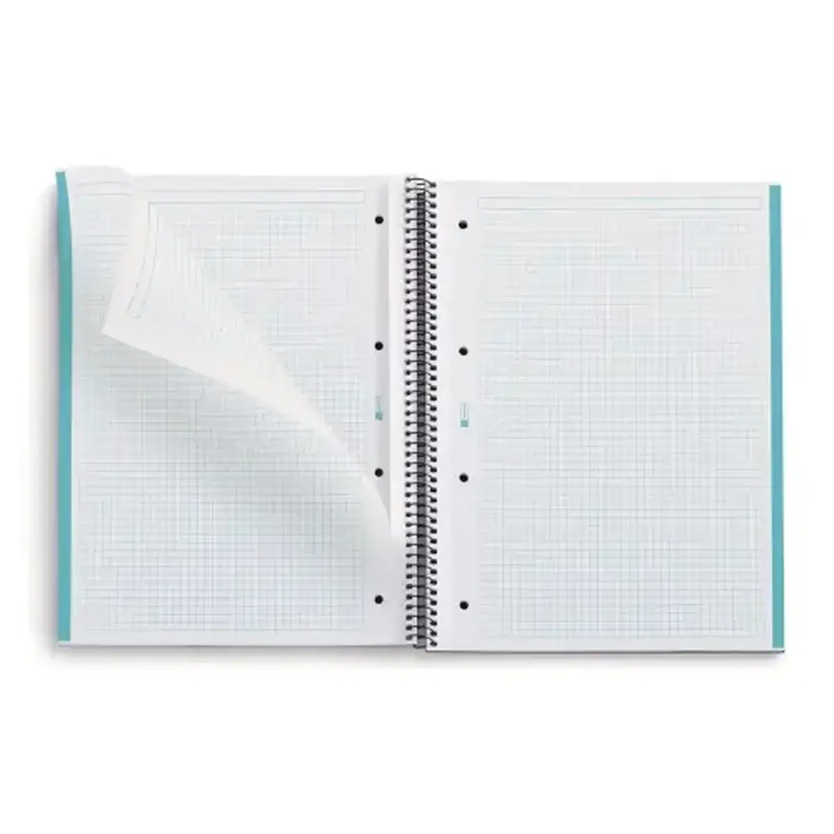 Notebook Eco Emotions Recyclé A4 Quadri. 5x5mm 80feuil. Bleu photo du produit