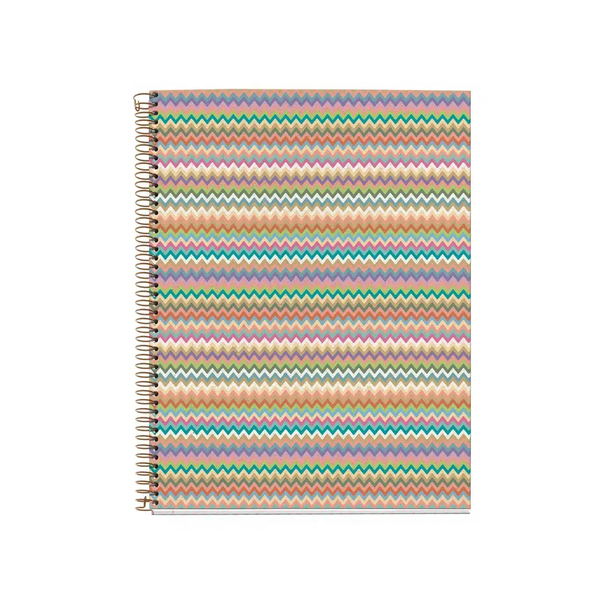 Notebook Lifestyle Rigide A4 Quadri. 5x5mm 120feuil. 4coul. Zigzag photo du produit