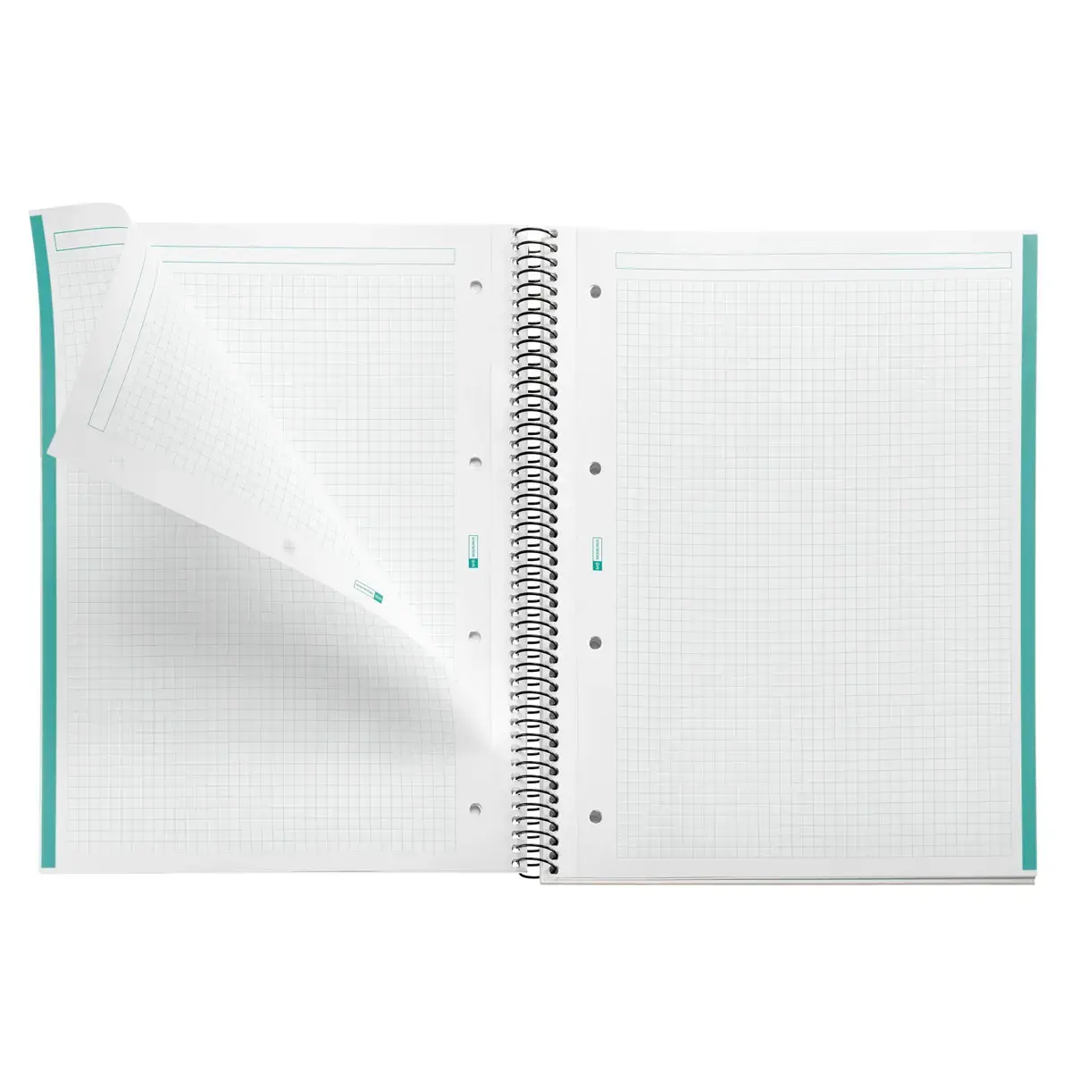 Notebook The Original Souple A4 Quadrillé 5 x 5 mm 80 feuilles Turquoise - Miquel Rius photo du produit