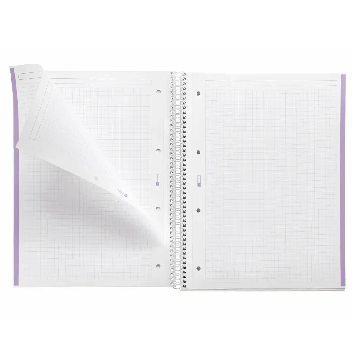Notebook Emotions Rigide A5 Quadri. 5x5mm 80feuil. Lavande photo du produit