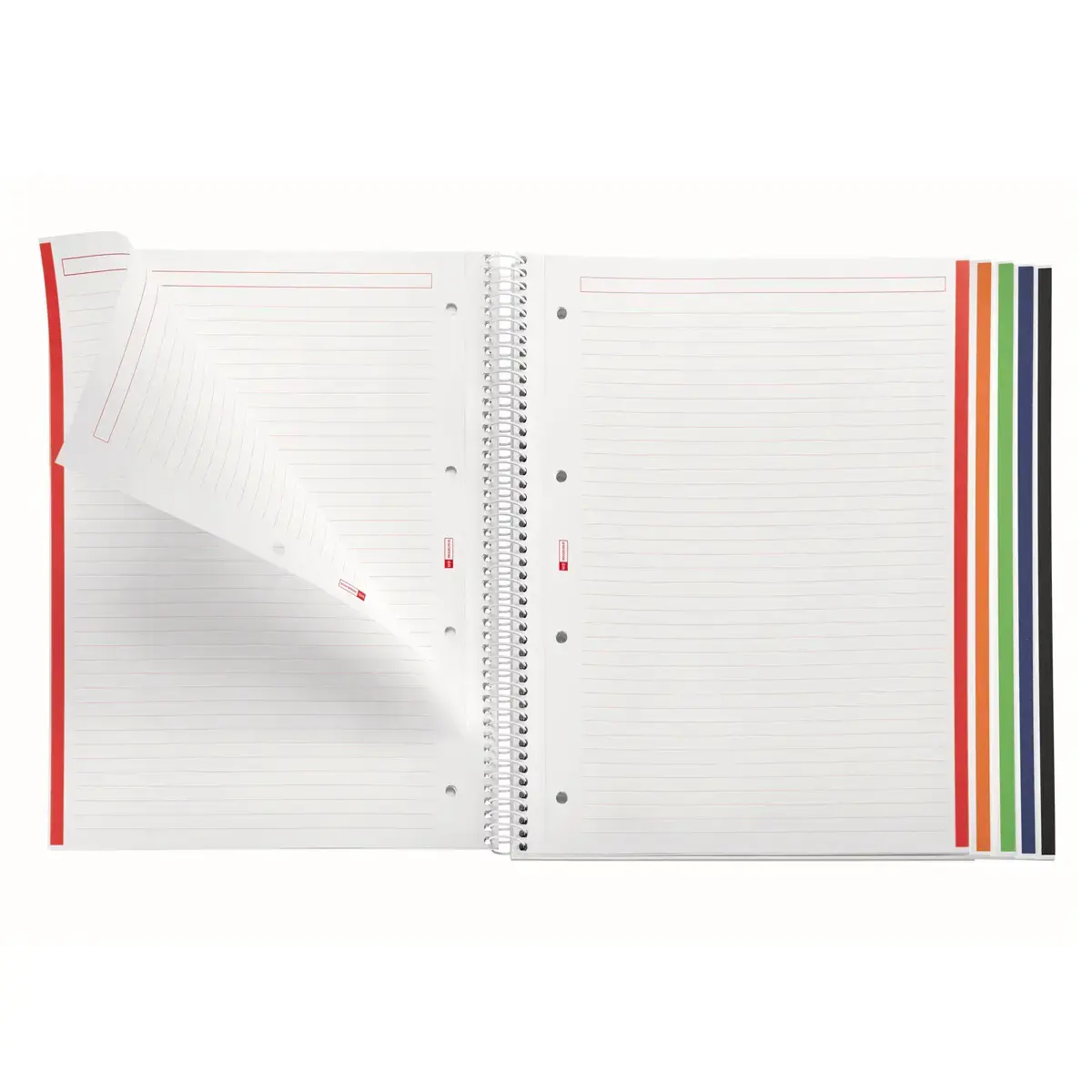 Cahier spirales rigide - A4 - Lign&eacute; 7 mm - 120 feuillesles - Bleu - Miquel Rius photo du produit