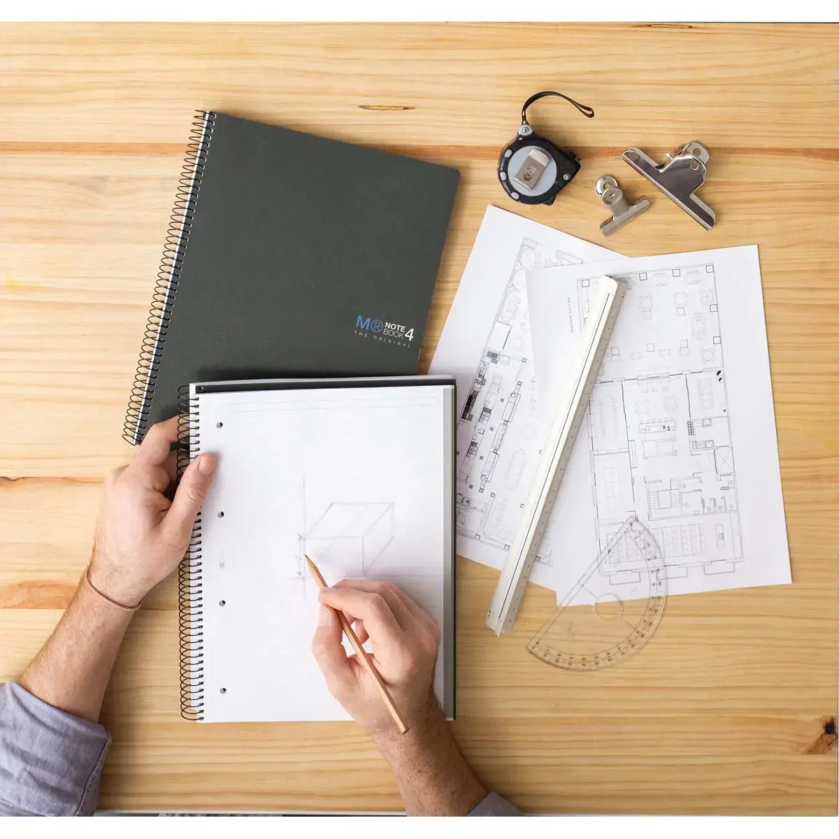 Notebook The Original Carton A4 Lisse 160 feuilles 4 couleurs Grafit - Miquel Rius photo du produit