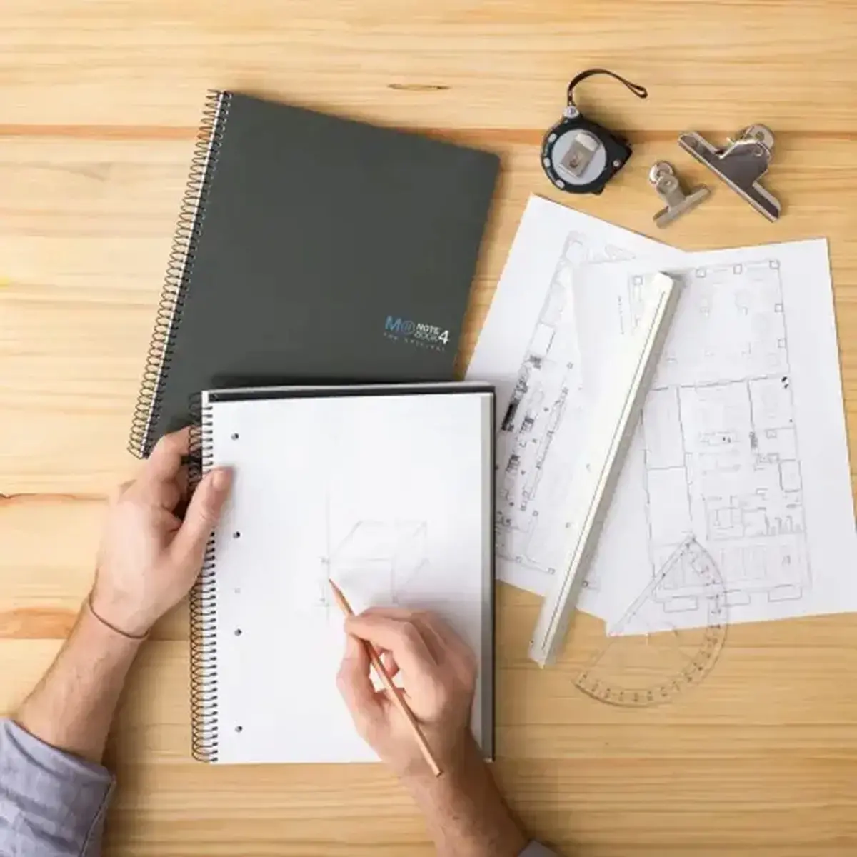 Notebook The Original Carton A5 Lisse 160feuil. 4coul. Grafit photo du produit