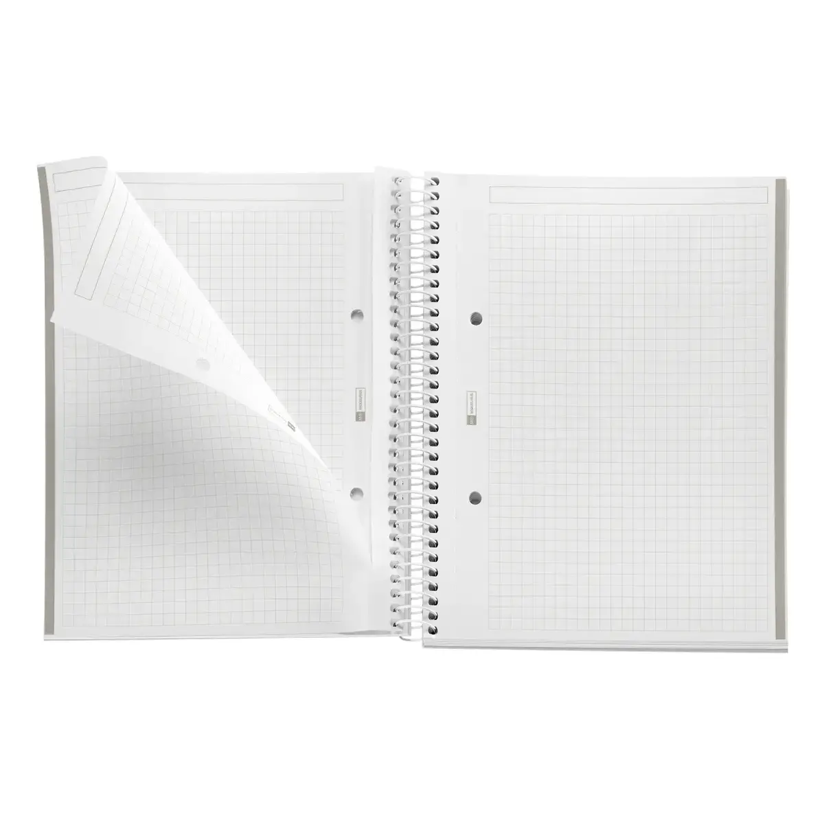 Notebook Emotions Rigide A5 Quadri. 5x5mm 80feuil. Gris photo du produit