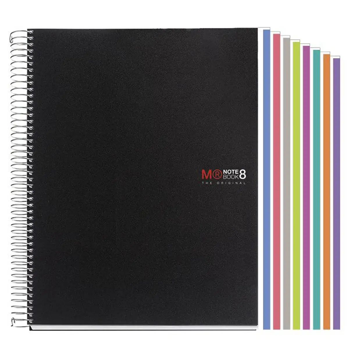 Notebook The Original Souple A4 Ligné 7 mm 200 feuilles 8 couleurs Noir - Miquel Rius photo du produit