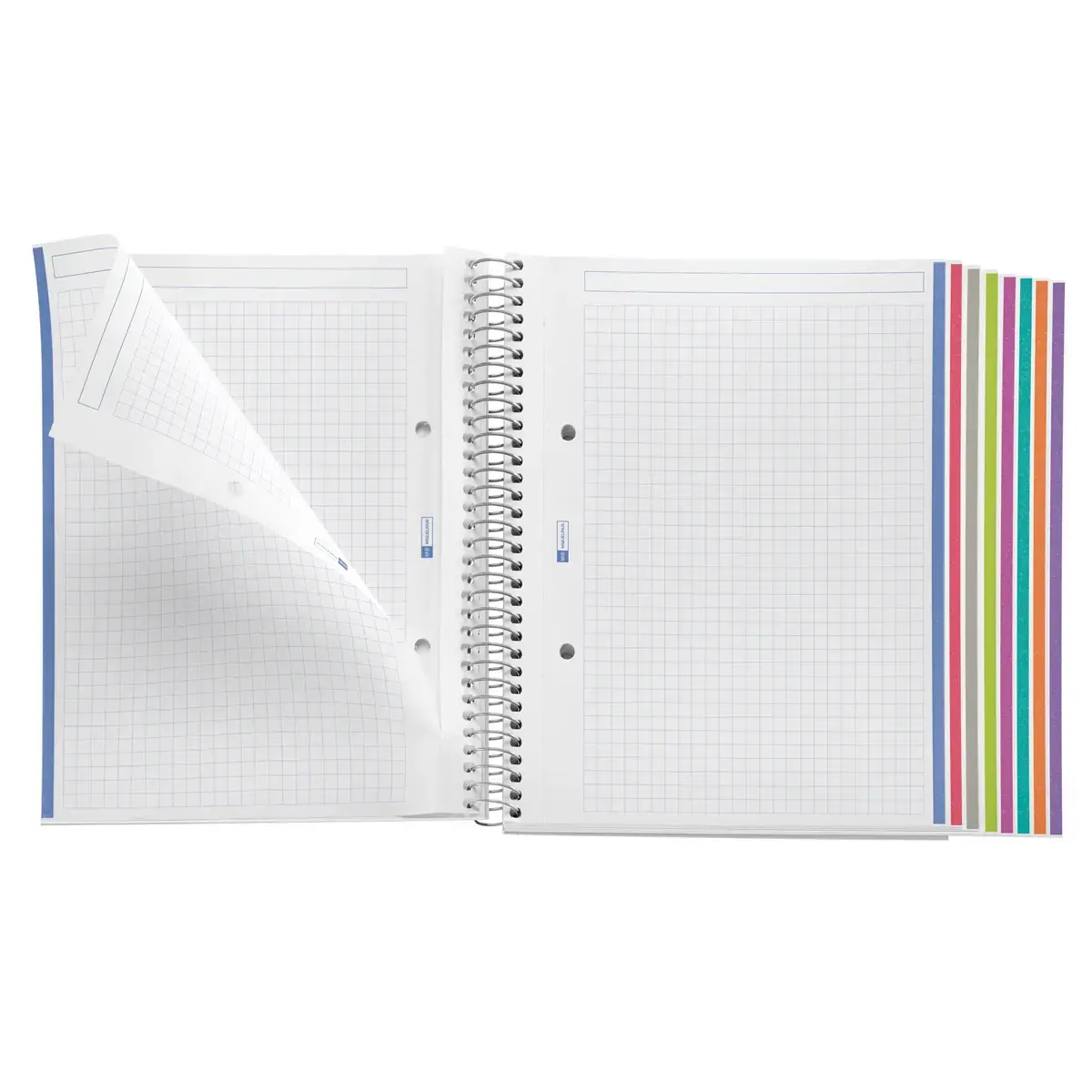 Cahier spirales souple - A5 - 5x5 - 200 pages - Noir photo du produit