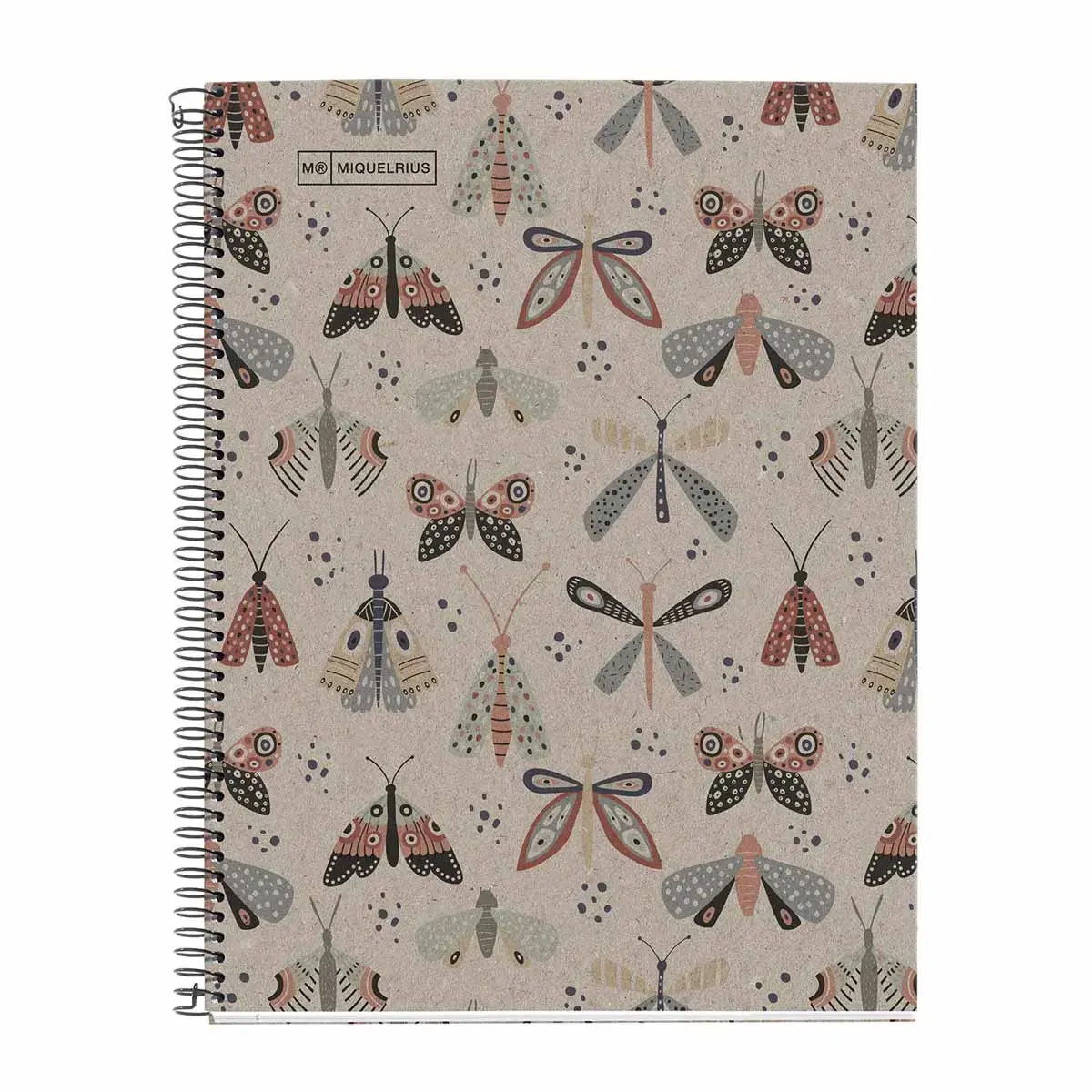 Notebook Eco Design Recyclé A4 Ligné 7 mm 80 feuilles Butterfly - Miquel Rius photo du produit