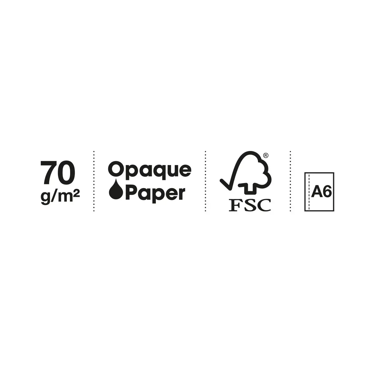 Notebook The Original Souple A6 Quadri. 5x5mm 140feuil. 4coul. Noir photo du produit