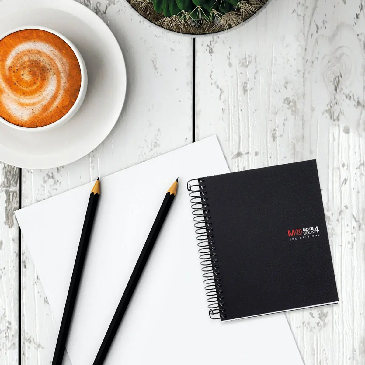 Notebook The Original Souple A6 Quadri. 5x5mm 140feuil. 4coul. Noir photo du produit