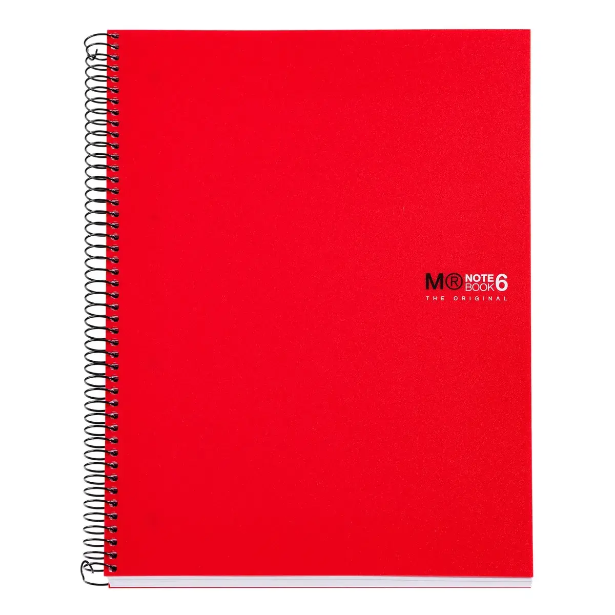Notebook The Original Souple A4 Quadri. 5x5mm 150feuil. 6coul. Rouge photo du produit