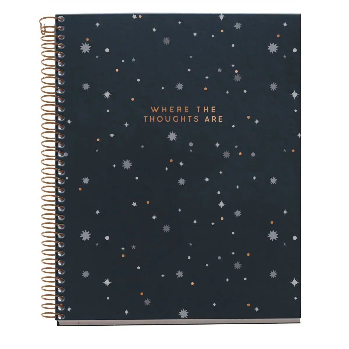 Notebook Lifestyle Rigide A5 Lign&eacute; 7mm 120feuil. 4coul. Thoughts photo du produit