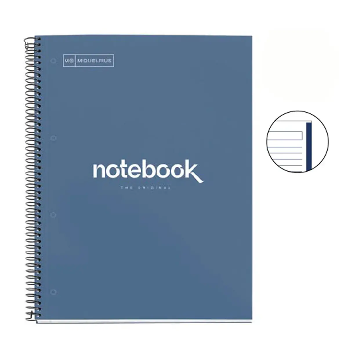 Notebook Emotions Rigide A4 Lign&eacute; 7mm 80feuil. Marine photo du produit