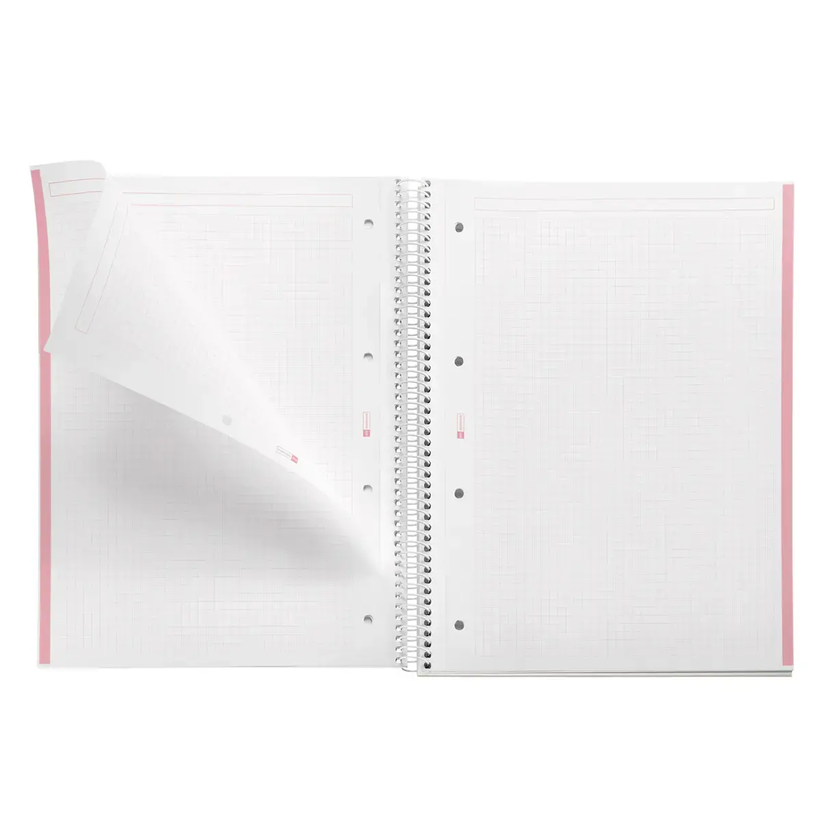 Notebook Emotions Souple A4 Quadri. 5x5mm 80feuil. Rose photo du produit